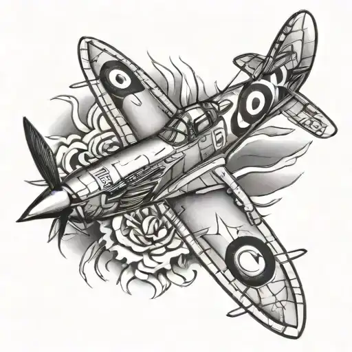 Spitfire tattoo design idea