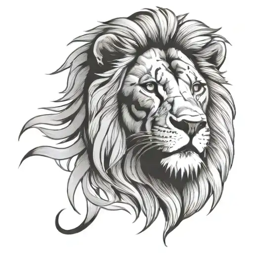 Lion With Cross In Eye tattoo design idea