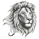 Lion With Cross In Eye tattoo design idea