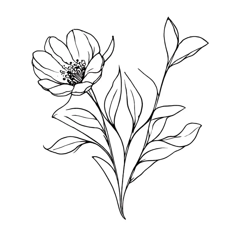 Floral tattoo design idea