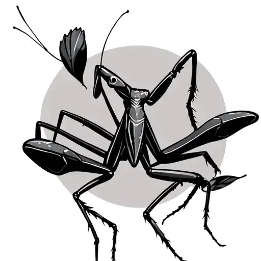 Praying Mantis tattoo design idea