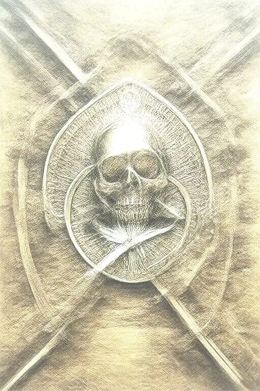 train tracks and a small compass with one hooded skull and engine camshafts harley davidson style tattoo design idea