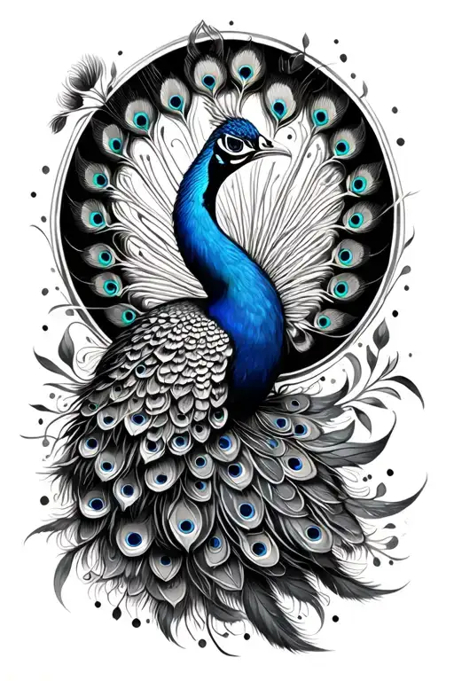Peacock tattoo design idea