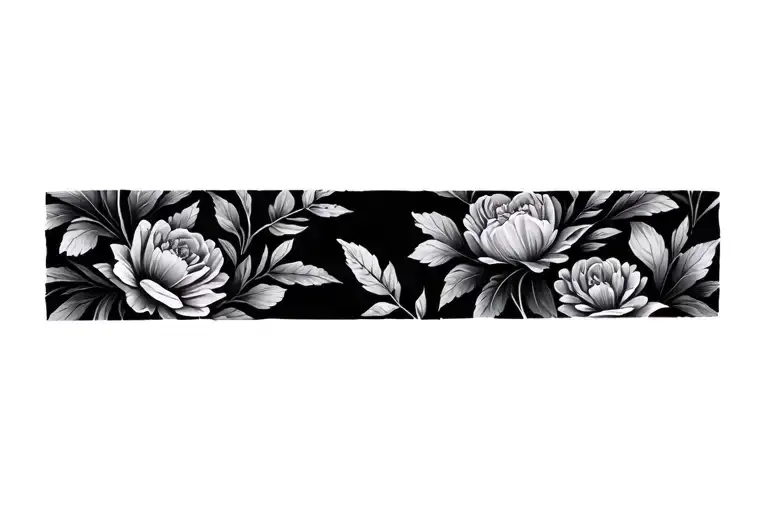name floral tattoo design idea