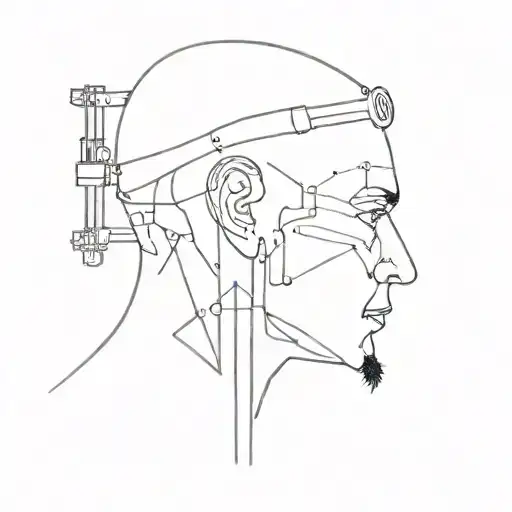 head with oil and gas tattoo design idea