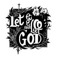 "Let go and let God" cross tattoo tattoo design idea