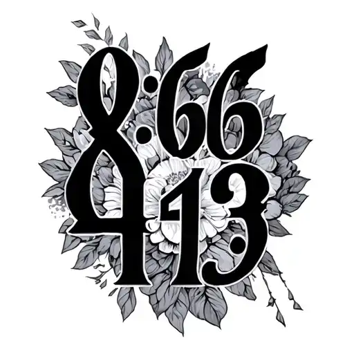 bible verse roman numerals  8:6 and 4:13 tattoo design idea