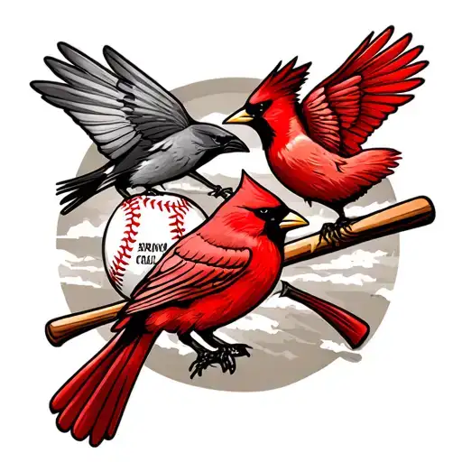 army vet grandfather with beach cardinals baseball  tattoo design idea