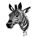 stitch and scrimp with zebra pattern tattoo design idea