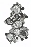 honeycomb pattern tattoo design idea