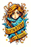 children's name written tattoo design idea