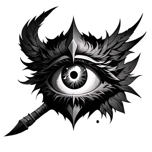 The Third Eye Warrior (Wisdom & Power)Concept: A warrior’s face (could be human or demonic) with a third eye open — sy tattoo design idea