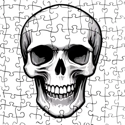 autism skull jigsaw puzzle piece tattoo design idea