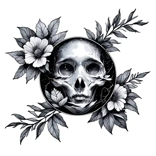 technology and nature tattoo design idea