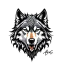 Celtic Wolf tattoo design idea