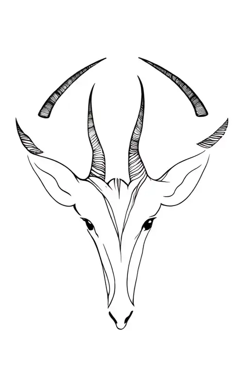 capricorn zodiac sign tattoo design idea