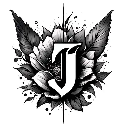 Hidden J tattoo design idea