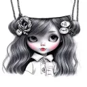 drawing easy doll with string and buttons  tattoo design idea