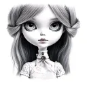 drawing easy doll with string and buttons  tattoo design idea
