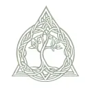 Celtic knotwork design incorporating Yggdrasil tree and Triquenta  tattoo design idea