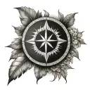 true north forearm tattoo design idea