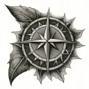 true north forearm tattoo design idea