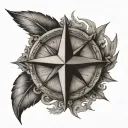 true north forearm tattoo design idea