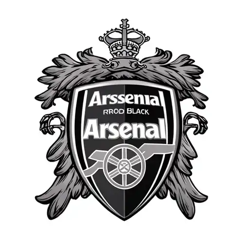 Arsenal fc badge with memorial for dad Ron tattoo design idea