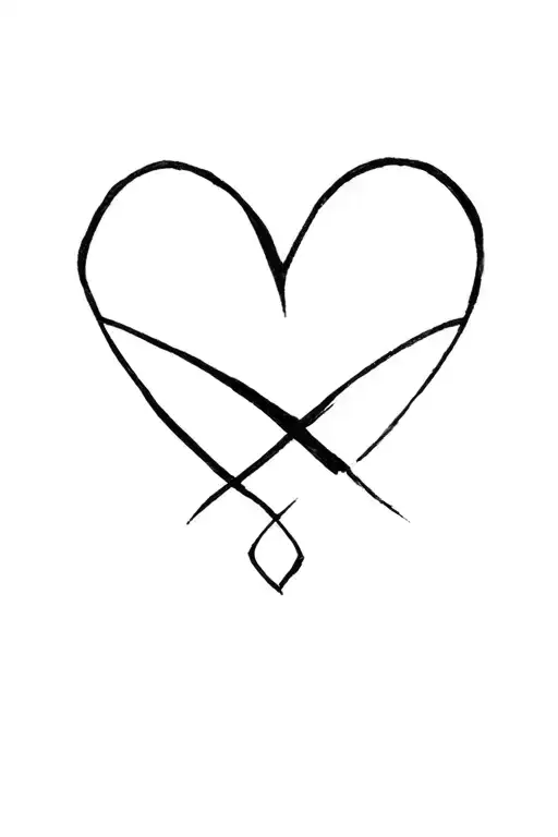 heart plane infinity  C  tattoo design idea