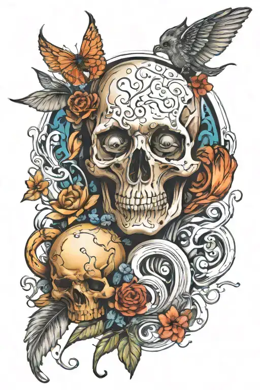 resurrection of a lost soul disipating away tattoo design idea