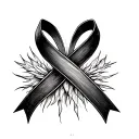 Recovery Ribbon tattoo design idea