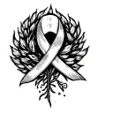 Recovery Ribbon tattoo design idea