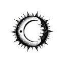 sun and moon intertwined tattoo design idea
