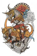 Trojan war timeline tattoo design idea