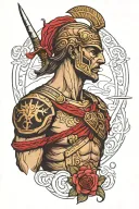 Trojan war timeline tattoo design idea