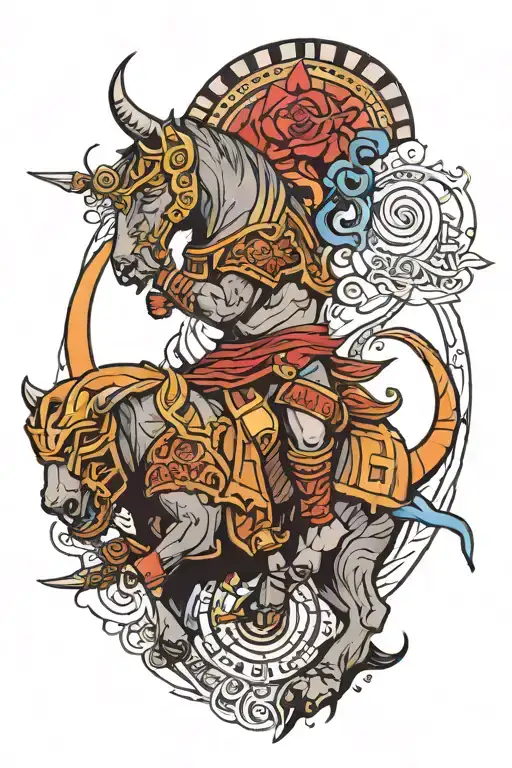 Trojan war timeline tattoo design idea