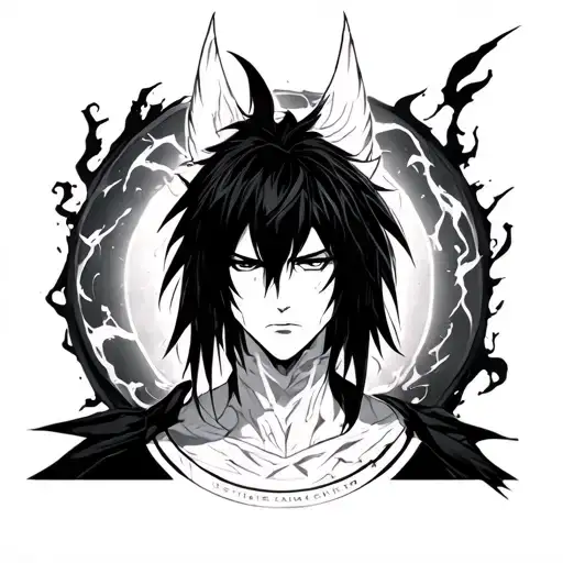 Ulquiorra Cifer Anime Bleach tattoo design idea