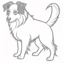 Dog border collie tattoo design idea