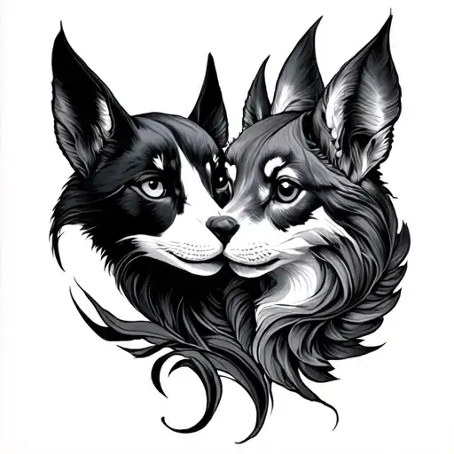 anagram of Felizia and Dale tattoo design idea