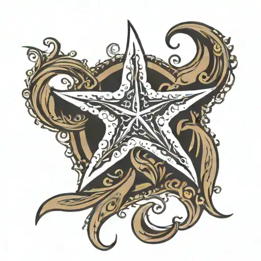 adoption symbol with starfish   tattoo design idea