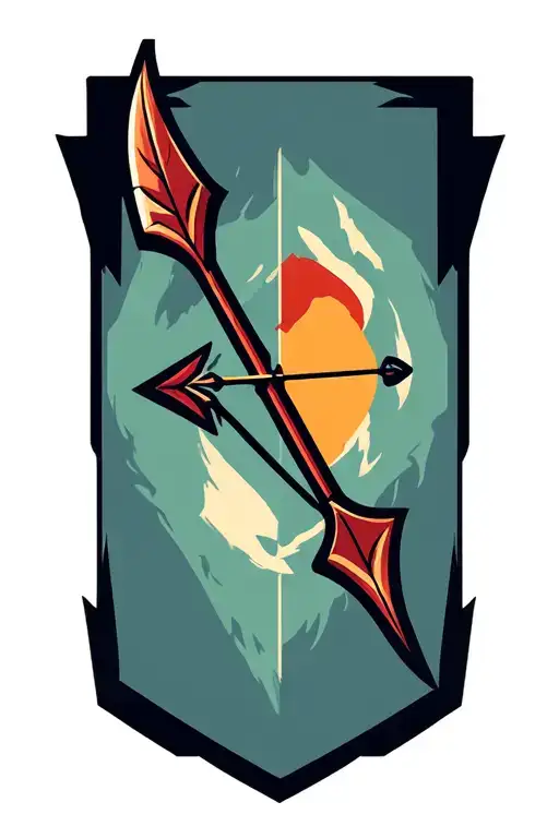 modern archery arrow tattoo design idea