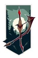 modern archery arrow tattoo design idea