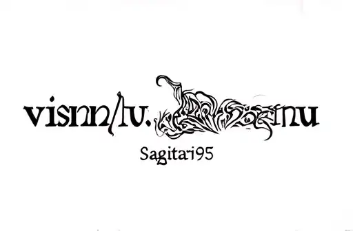"vishnu 23/12/1995 Sagittarius" tattoo design idea