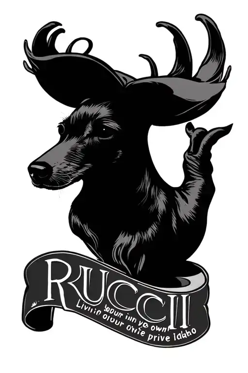 the name "Rucci" with lyrics "livin' in your own private Idaho"  tattoo design idea