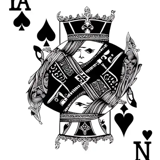 king card tattoo design idea