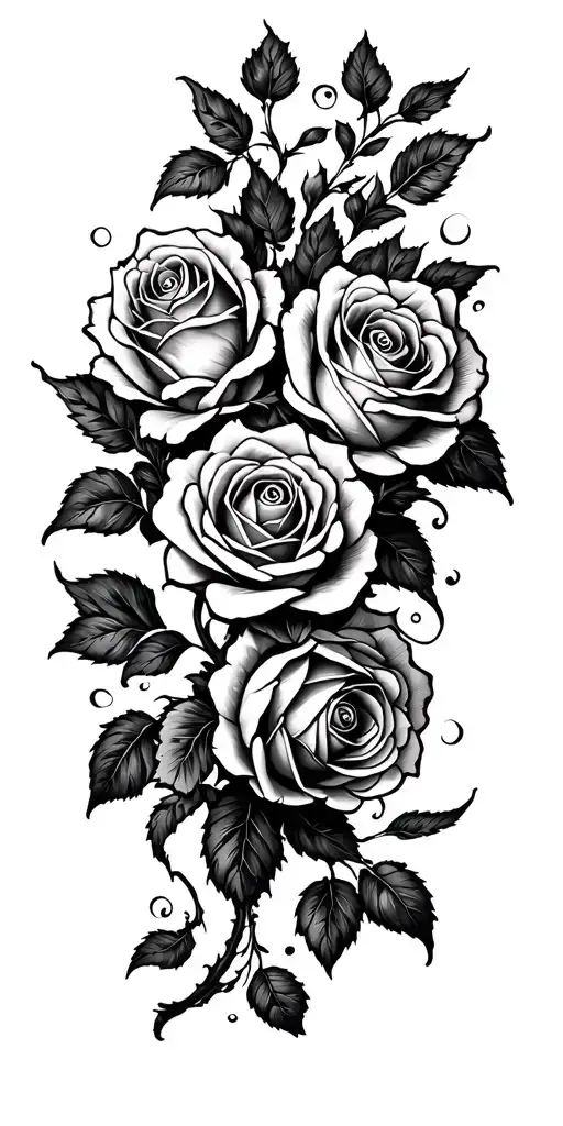coverup tattoo design featuring roses tattoo design idea