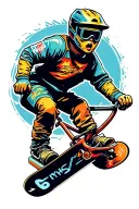 bmx snowboarding 6flags tattoo design idea