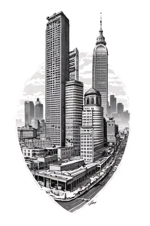 Melbourne city , Skopje city North Macedonia , Kharkov city Ukraine tattoo design idea