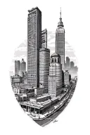 Melbourne city , Skopje city North Macedonia , Kharkov city Ukraine tattoo design idea