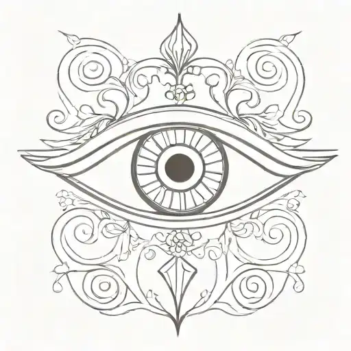 Gypsy eye tattoo design idea